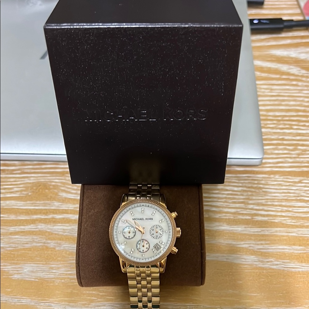 Michael Kors Rose Gold Tone Chronograph Watch